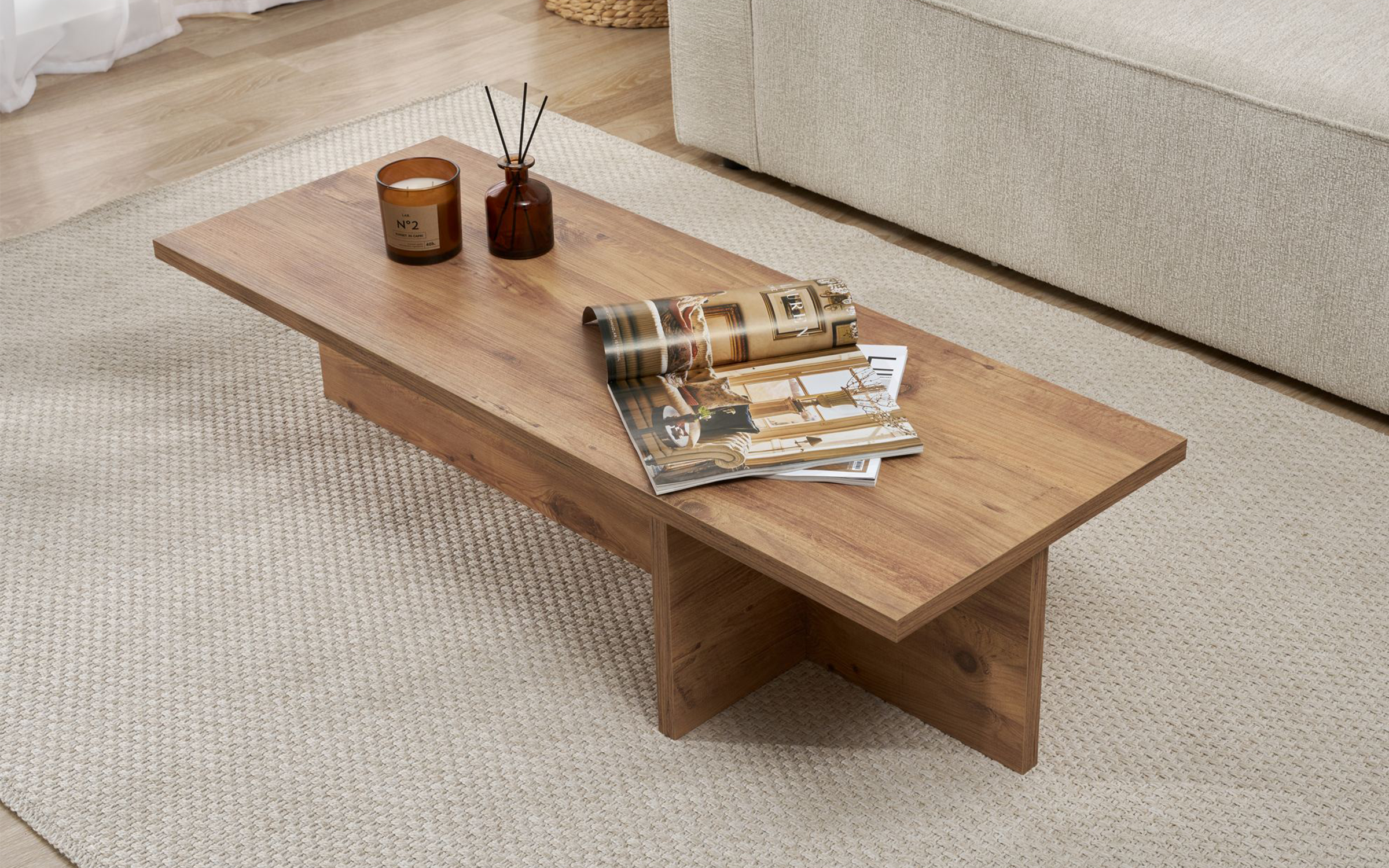 Masuta de cafea Elara, pin atlantic  4